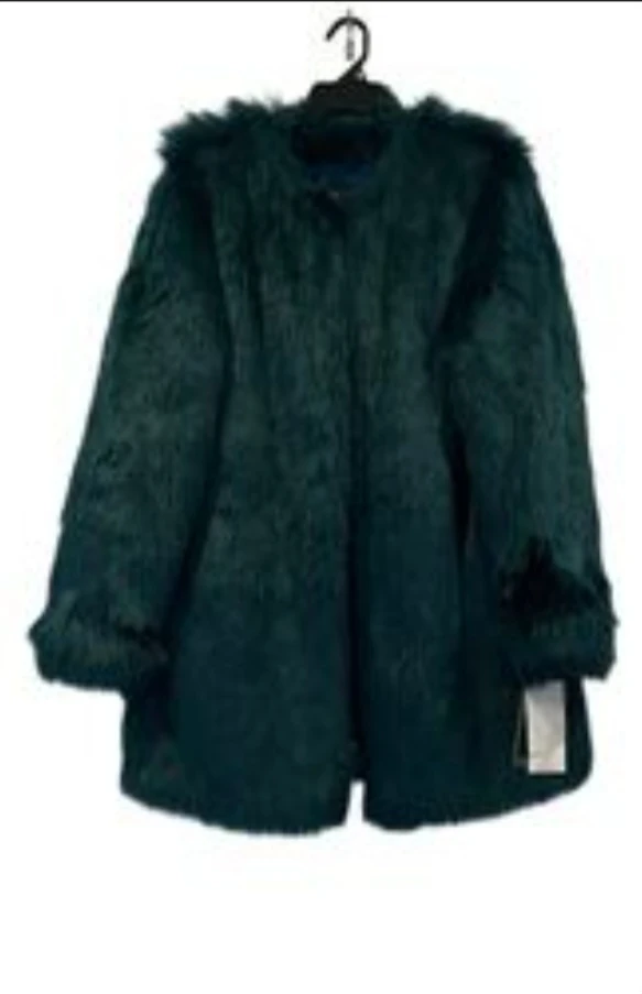 Wendy Williams Emerald Green Faux Fur Coat - photo 2