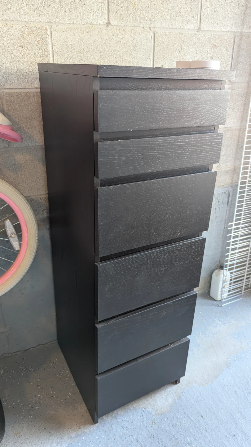 Black 6-Drawer IKEA Dresser - photo 2