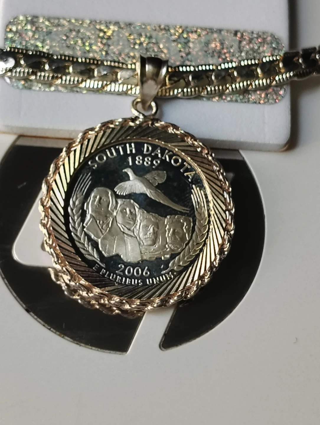 Coin Pendant Necklace - South Dakota Quarter - photo 3