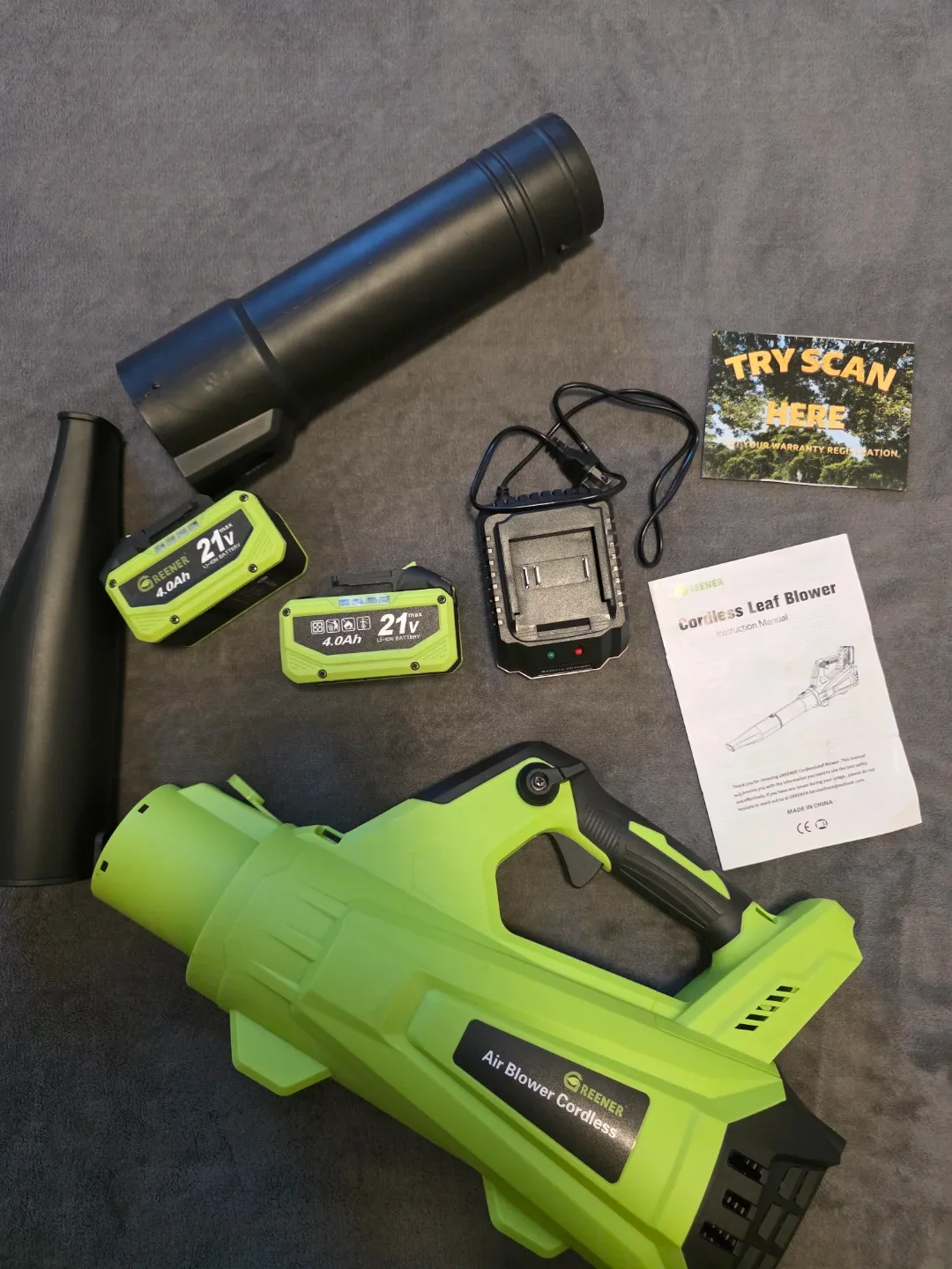 Greener 21V Leaf Blower Cordless