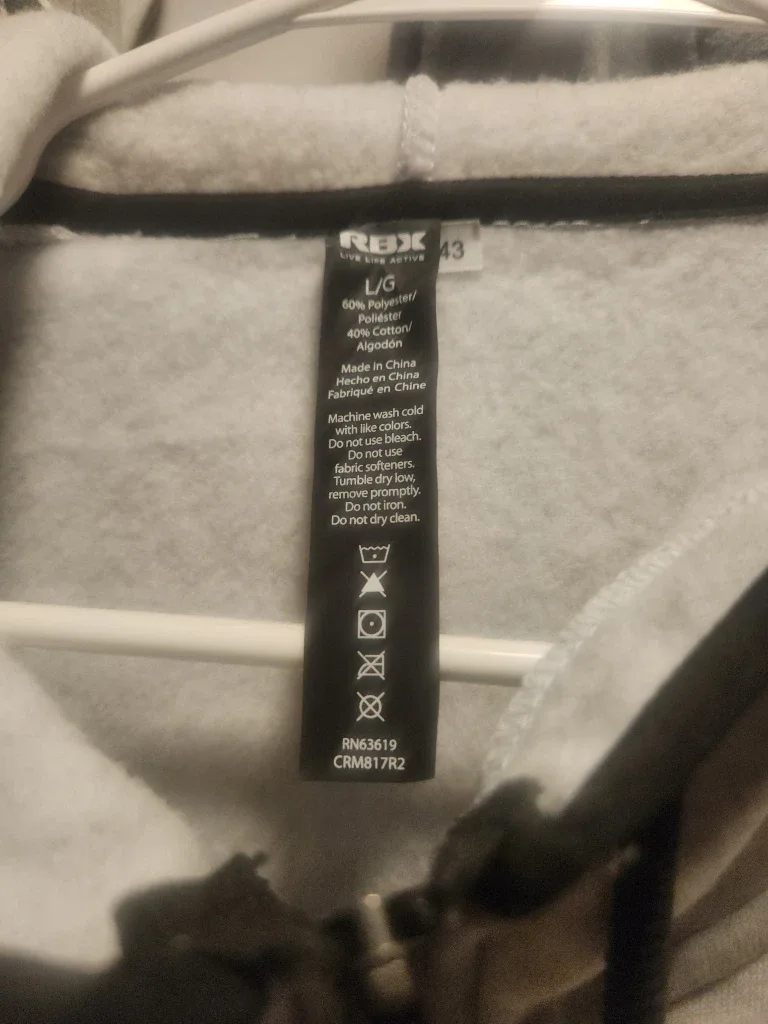 RBX Active Grey Hoodie - Size L image indicator(2)