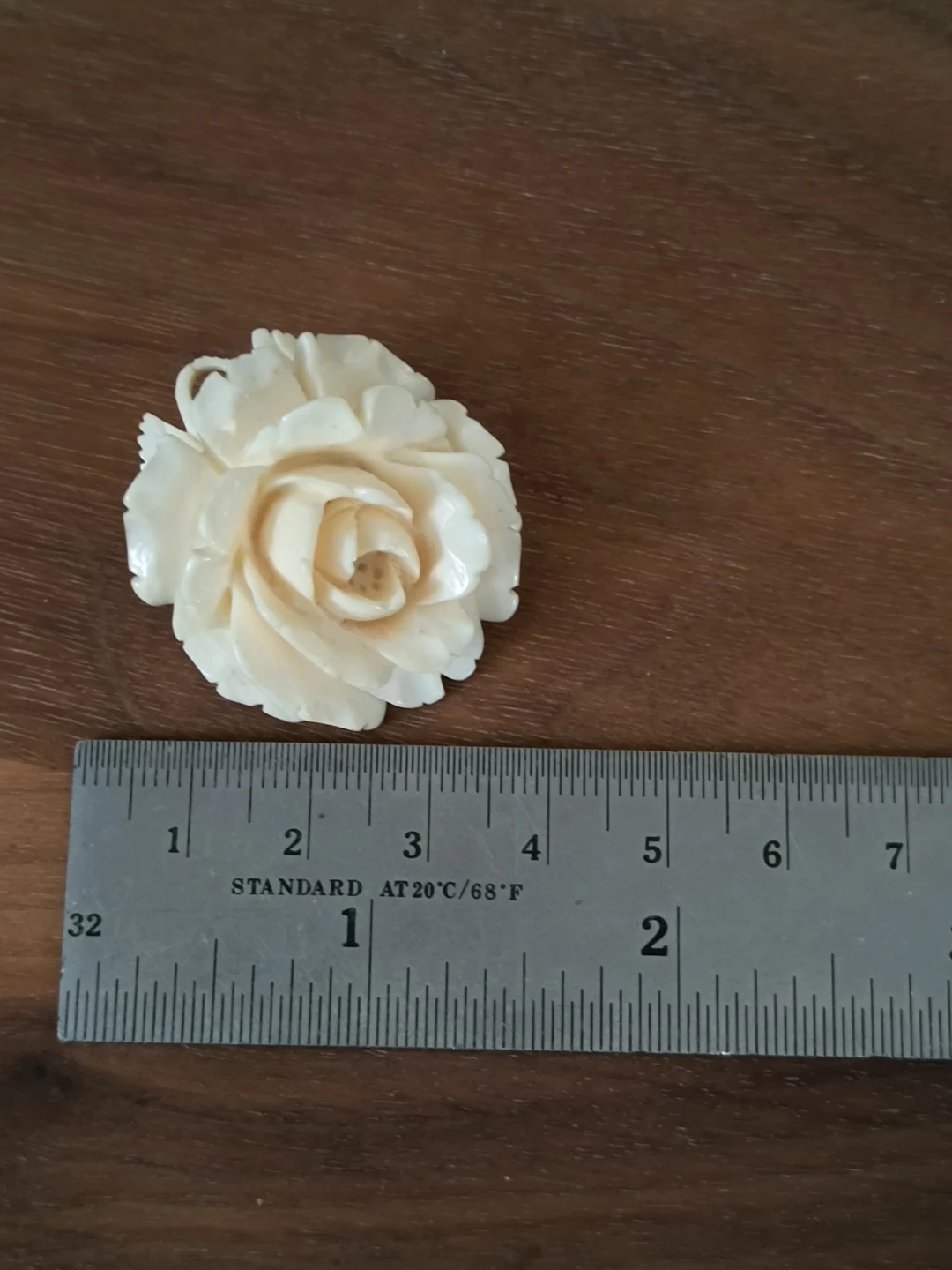 Vintage Carved Rose Brooch - photo 4