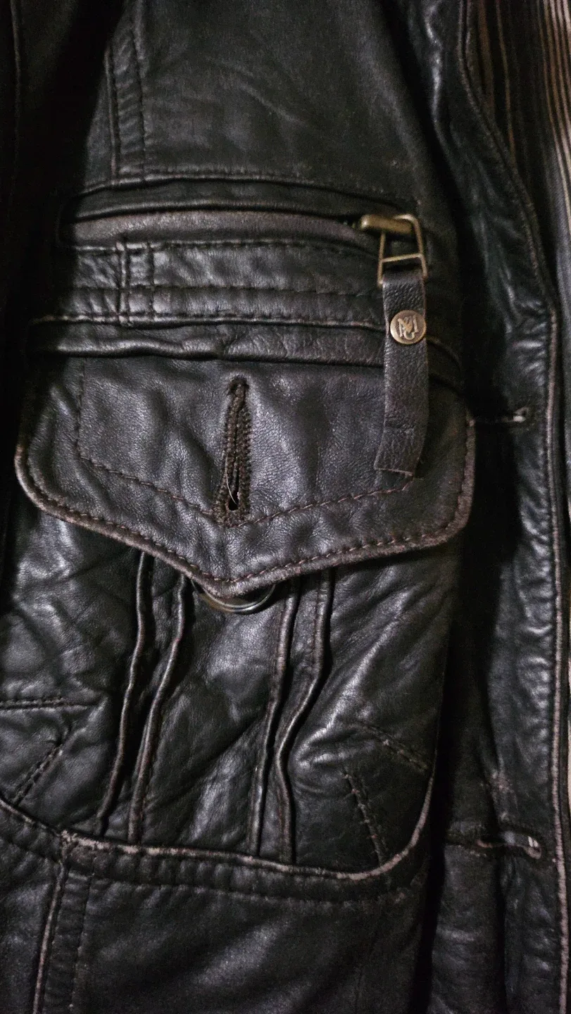 MNG Casual Sportswear Leather Jacket - Size L image indicator(4)