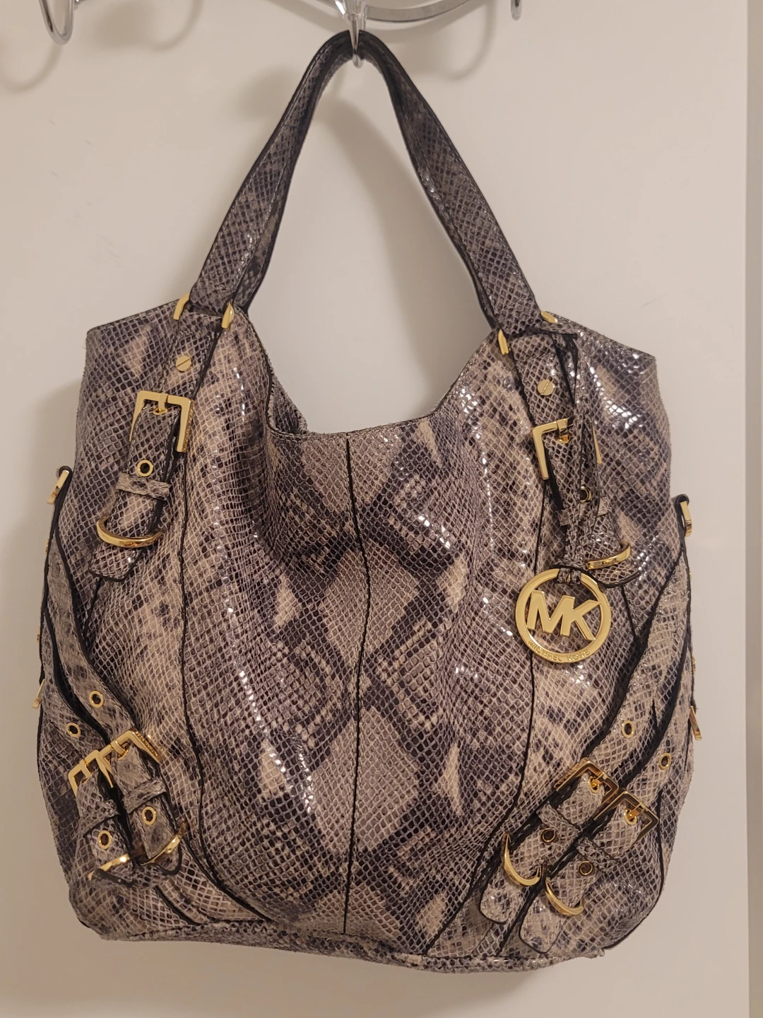 Michael Kors Snakeskin Print Shoulder Bag