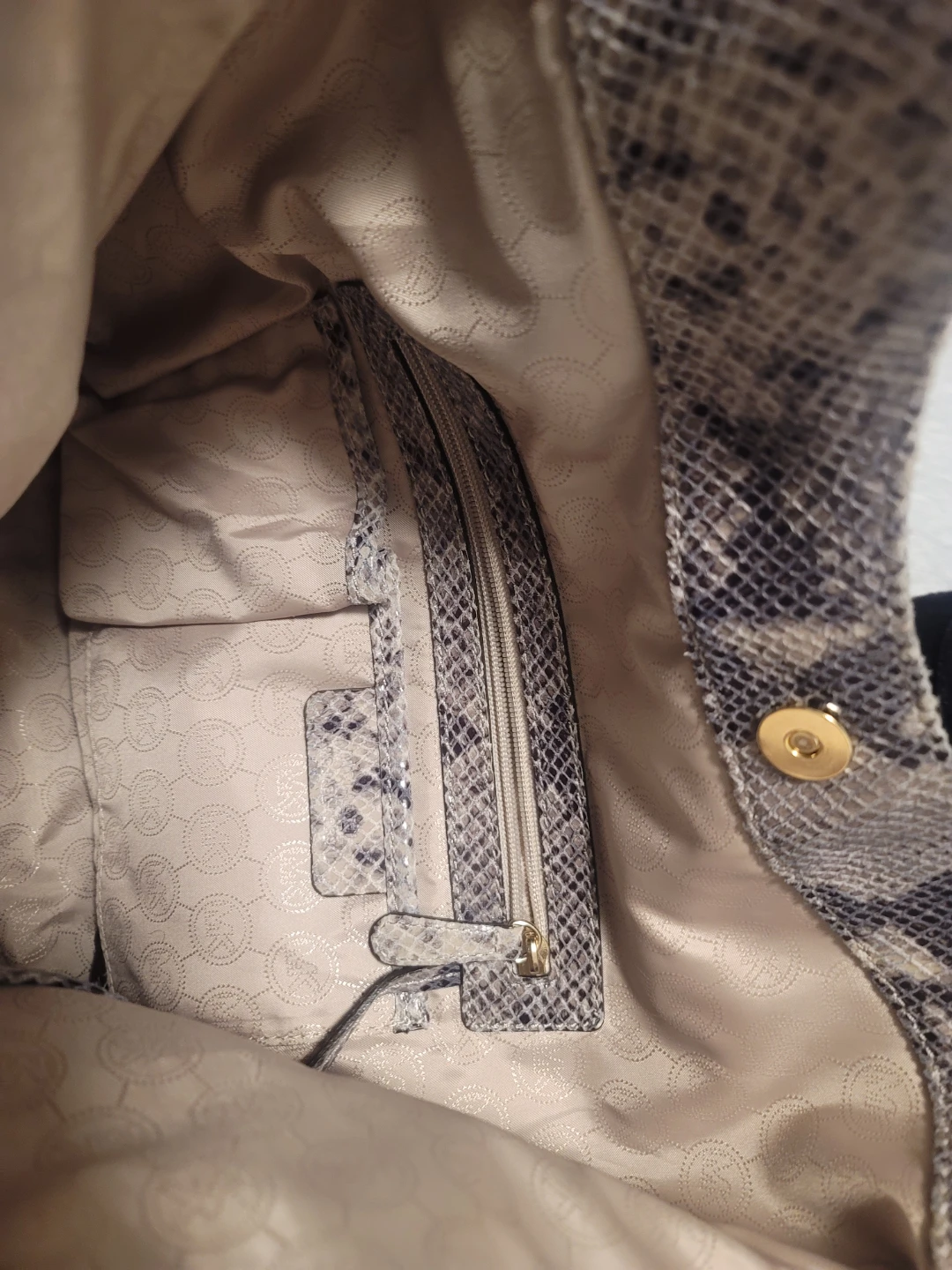 Michael Kors Snakeskin Print Shoulder Bag - photo 2