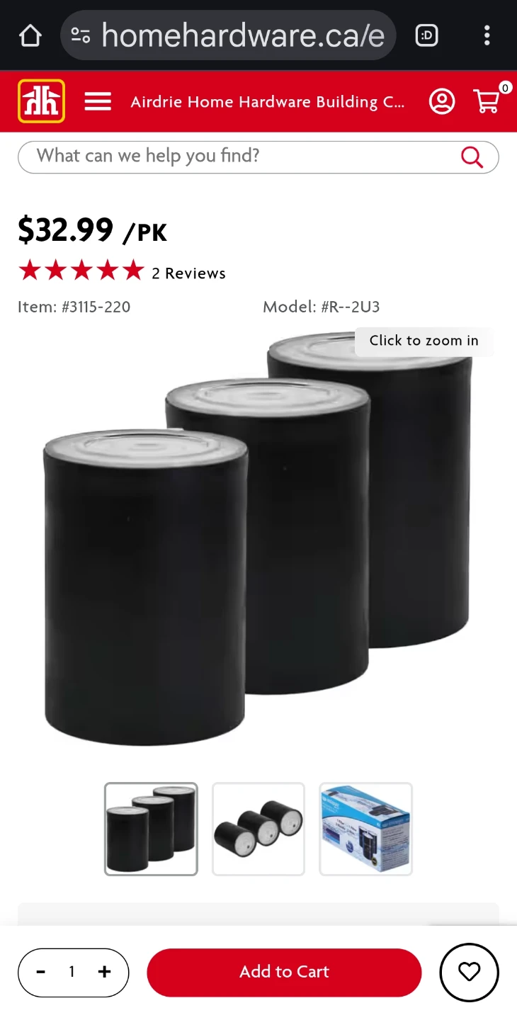Instapure Faucet Filter Cartridge R2 $20 each 3pk NEW