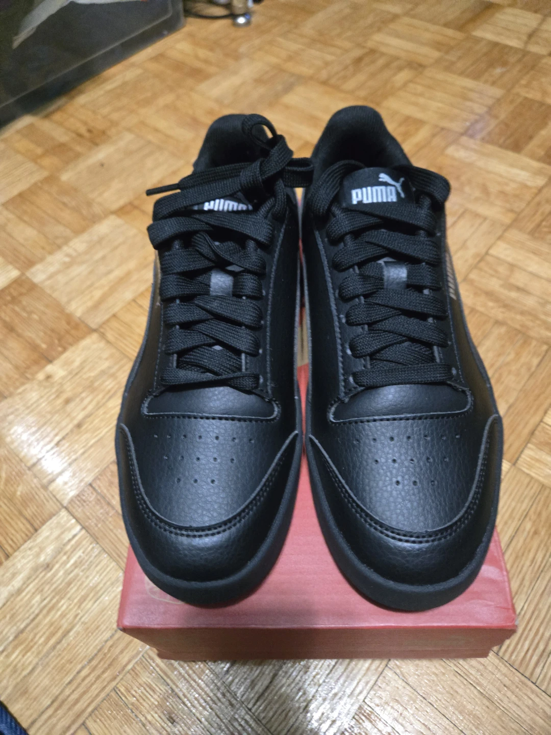 Puma Shuffle Jr Black Shoes - Size 6.5C