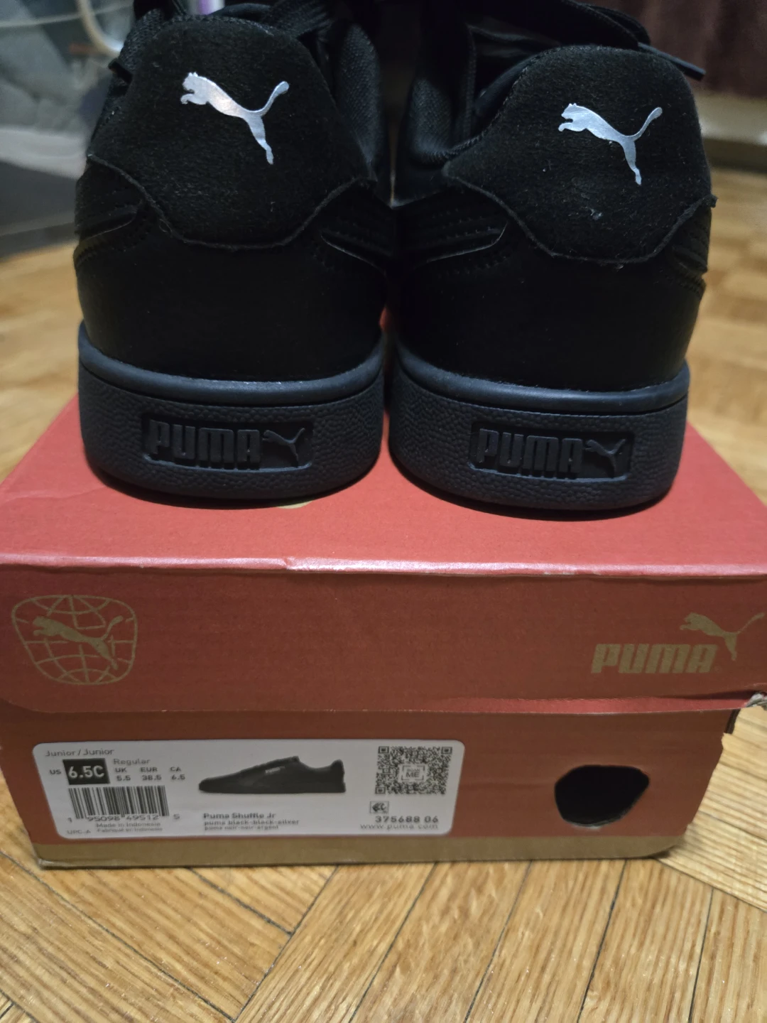 Puma Shuffle Jr Black Shoes - Size 6.5C - photo 3