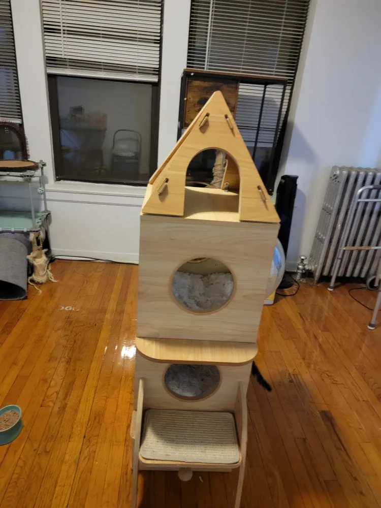 Spaceship Cat Tree Tower Condo image indicator(2)