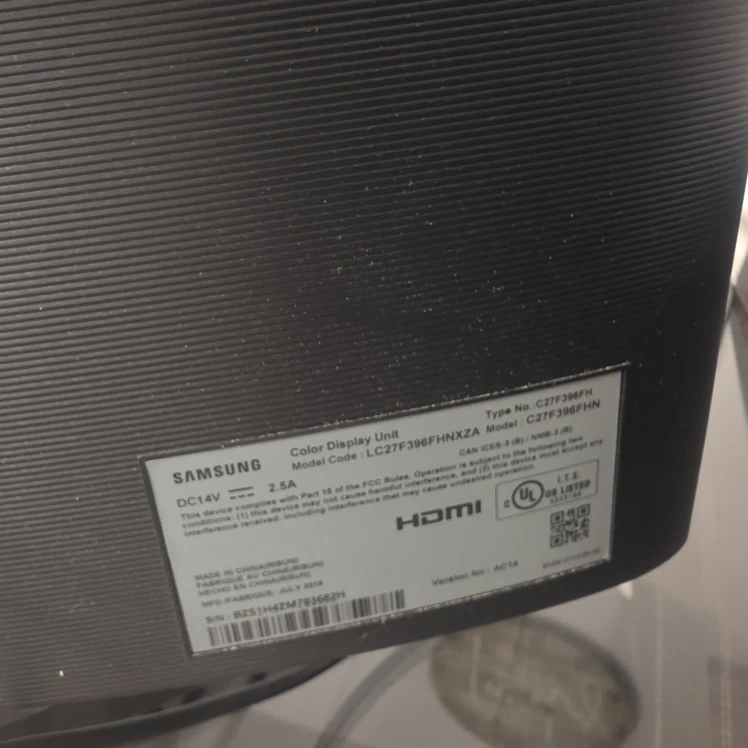 Samsung C27F396FHN 27" Curved Monitor