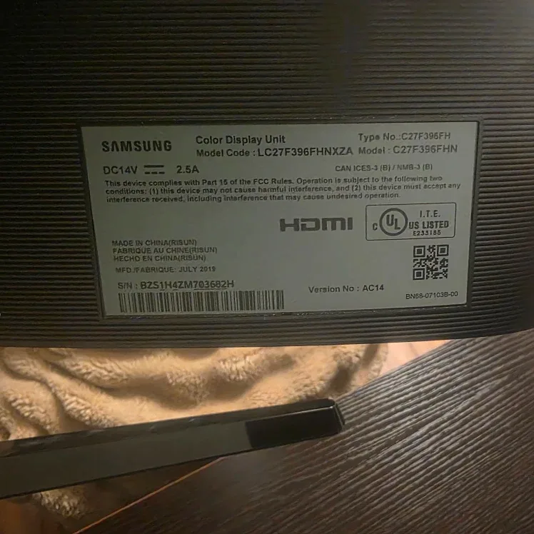 Samsung C27F396FHN 27" Curved Monitor image indicator(6)