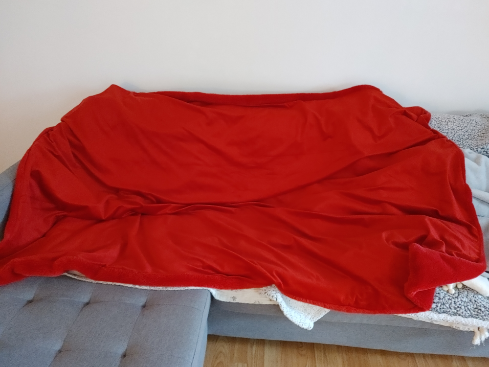 Red Fleece Throw Blanket