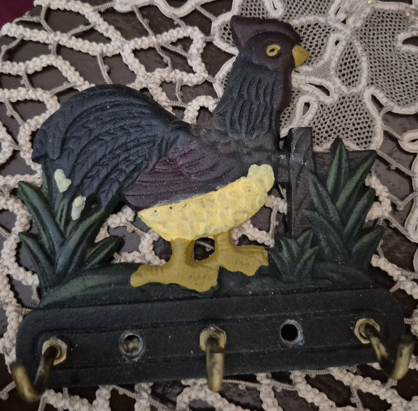 cast iron Rooster Key Holder