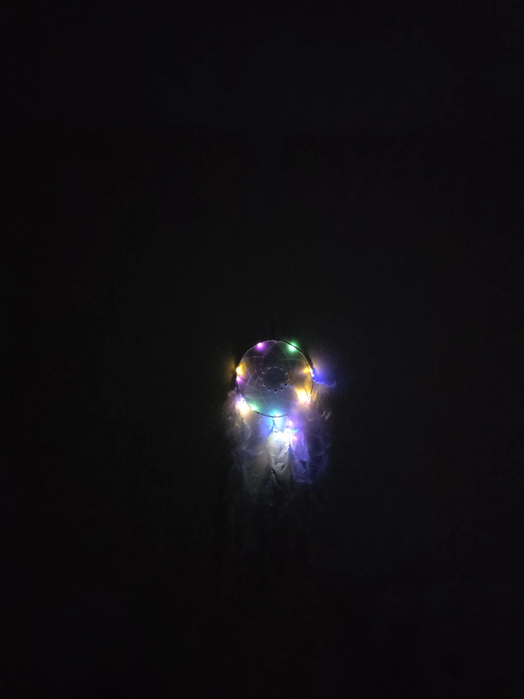 White Dream Catcher with LED Lights - photo 2