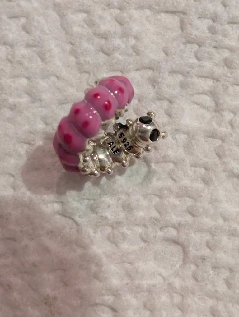 100% Authentic Pandora Pink Caterpillar Charm