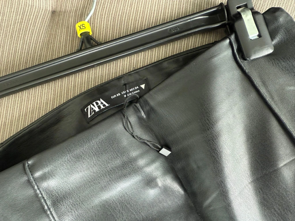 Zara Black Faux Leather Mini Skirt - XS #cleanout - photo 2