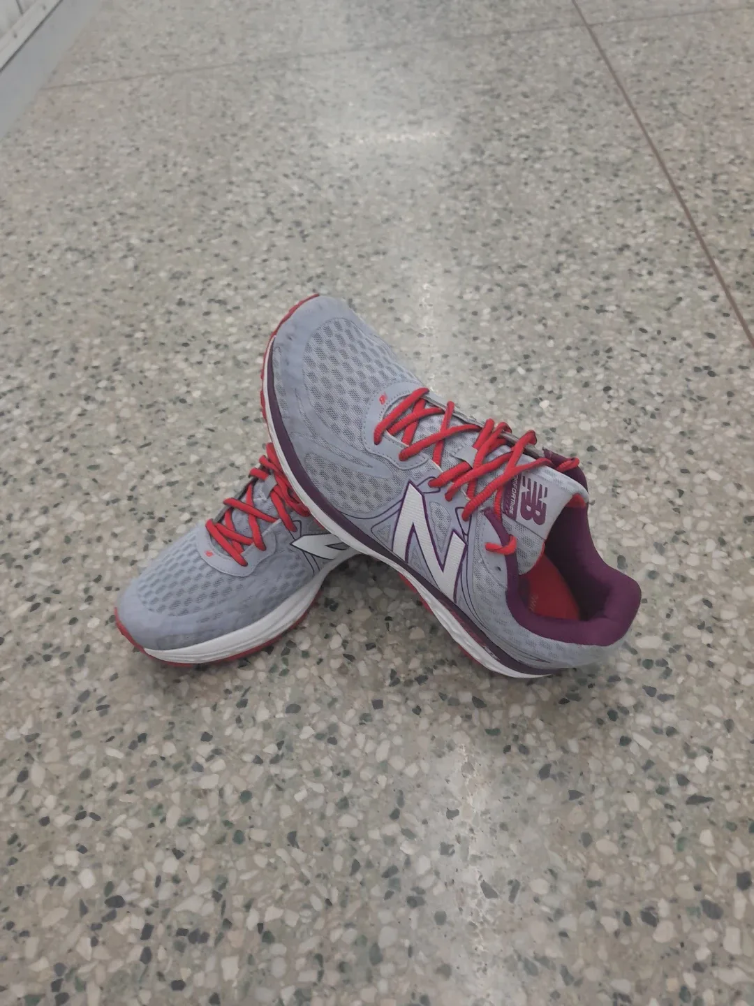 New Balance Running Shoes - Grey & Red Women's Size 8