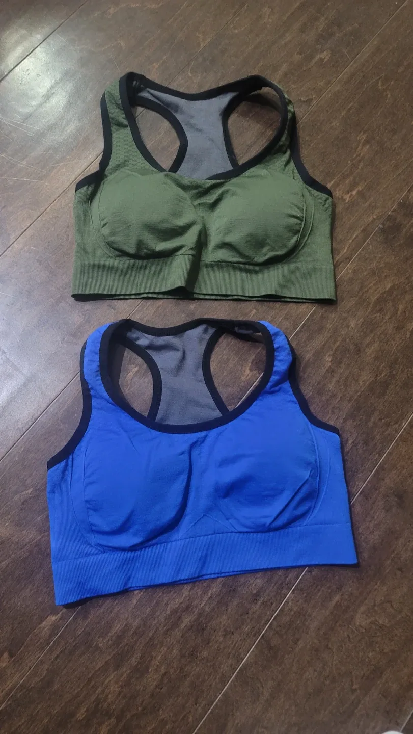 Two Sports Bras - Green & Blue image indicator(4)
