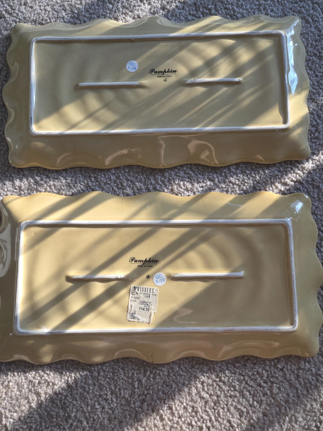 Pumpkin Harvest Rectangular Serving Platters - Set of 2 - photo 2