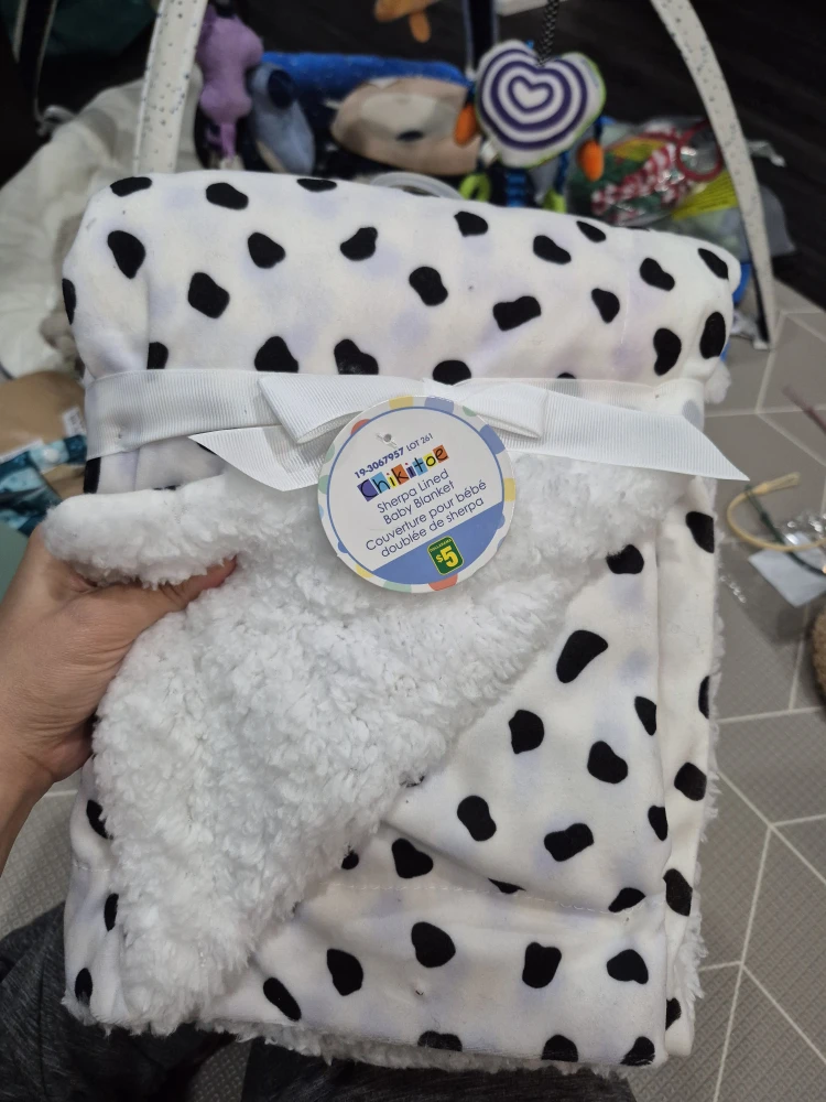 New Sherpa Lined Baby Blanket #Cleanout