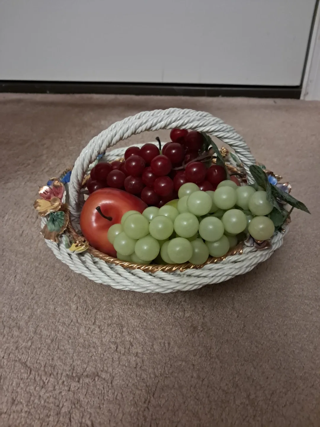 Fruit Basket with Faux Fruits