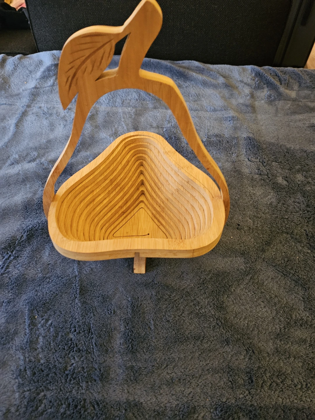 Wooden Pear Collapsible Basket