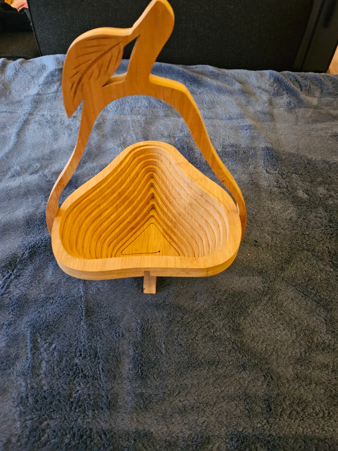 Wooden Pear Collapsible Basket