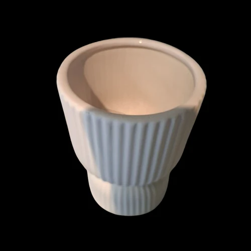 Small White Ceramic Planter - photo 2