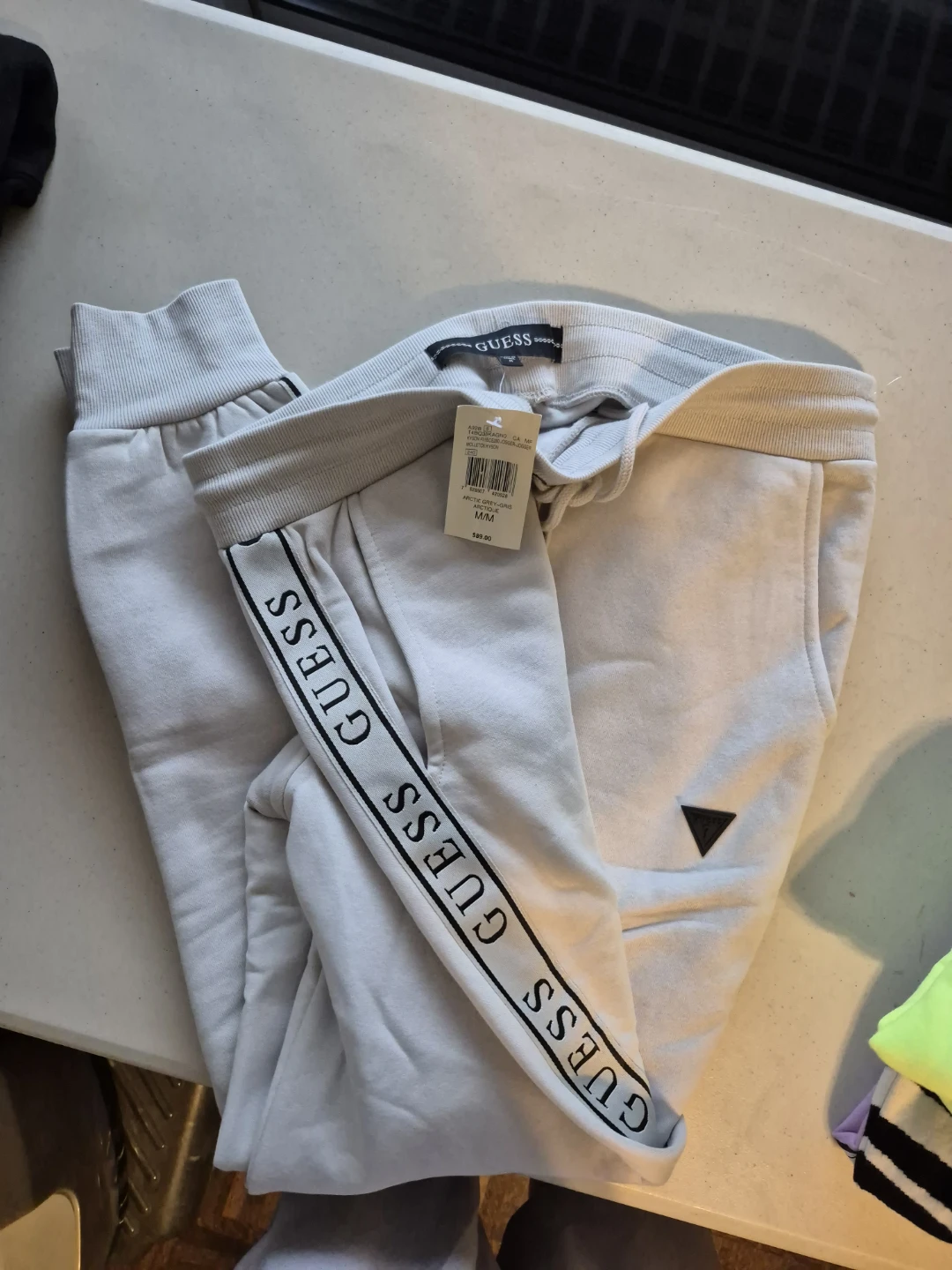 Guess Kyron Fleece Jogger - Arctic Grey, Size M