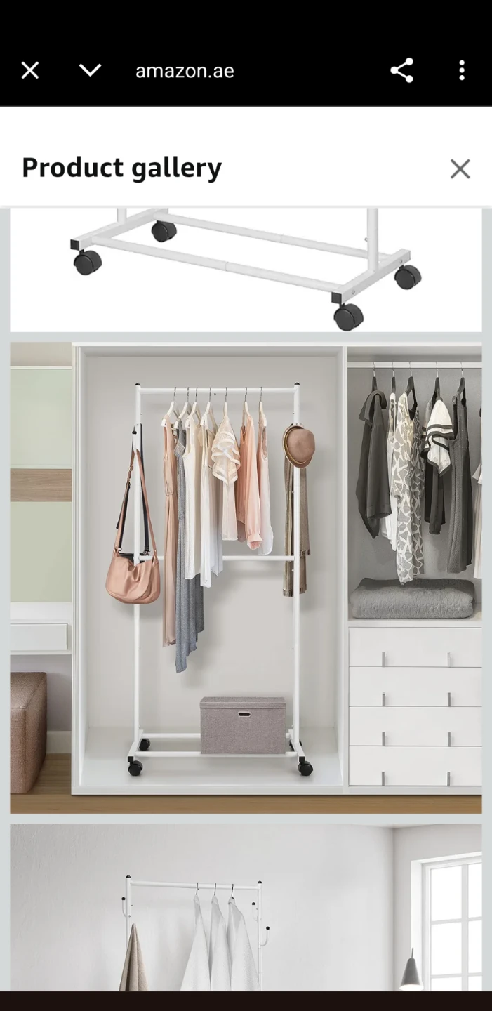 New Double Rod Clothes Rack - White - photo 5
