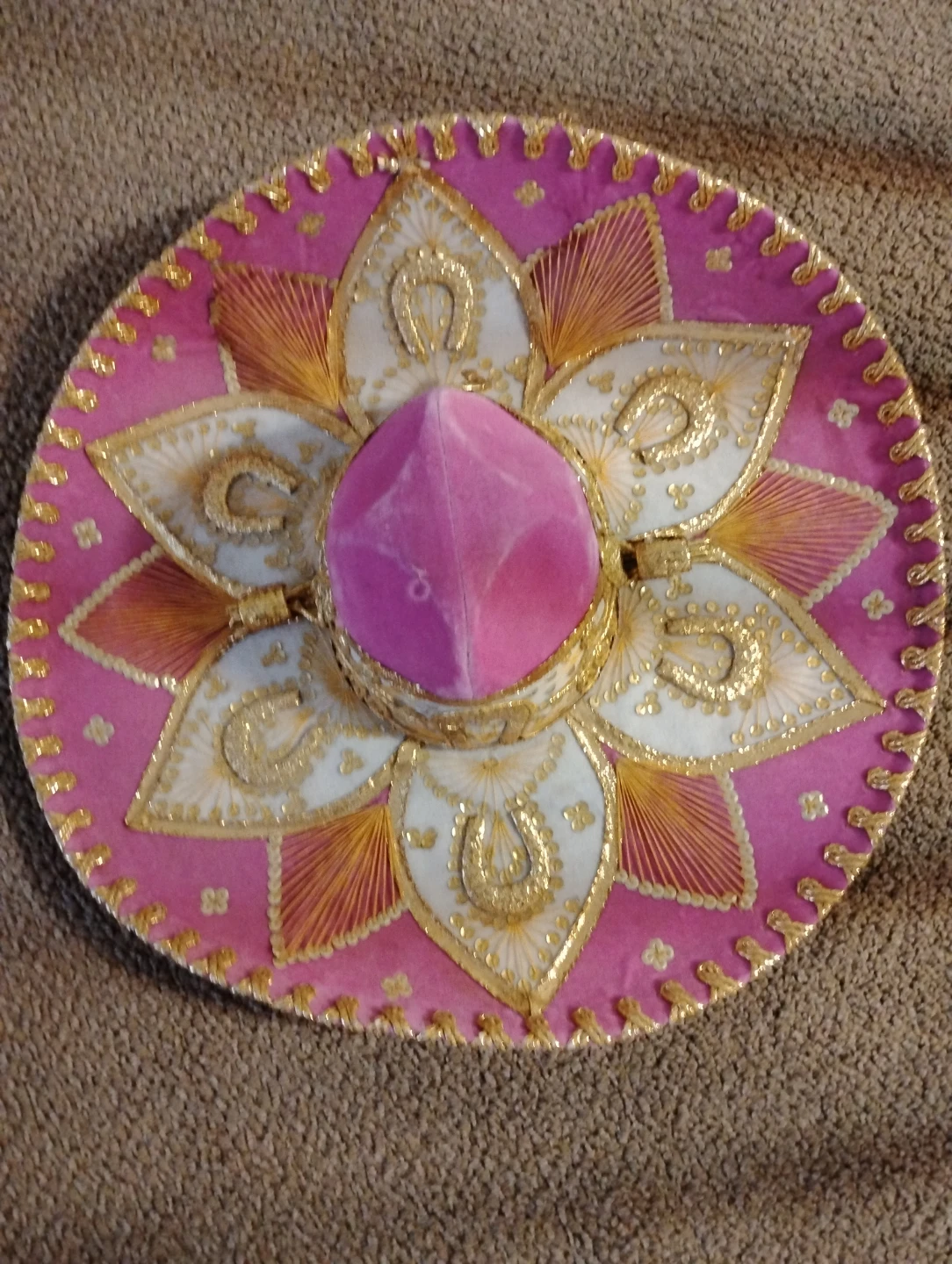 Salazar Yepez Pink Sombrero Hat Size PS