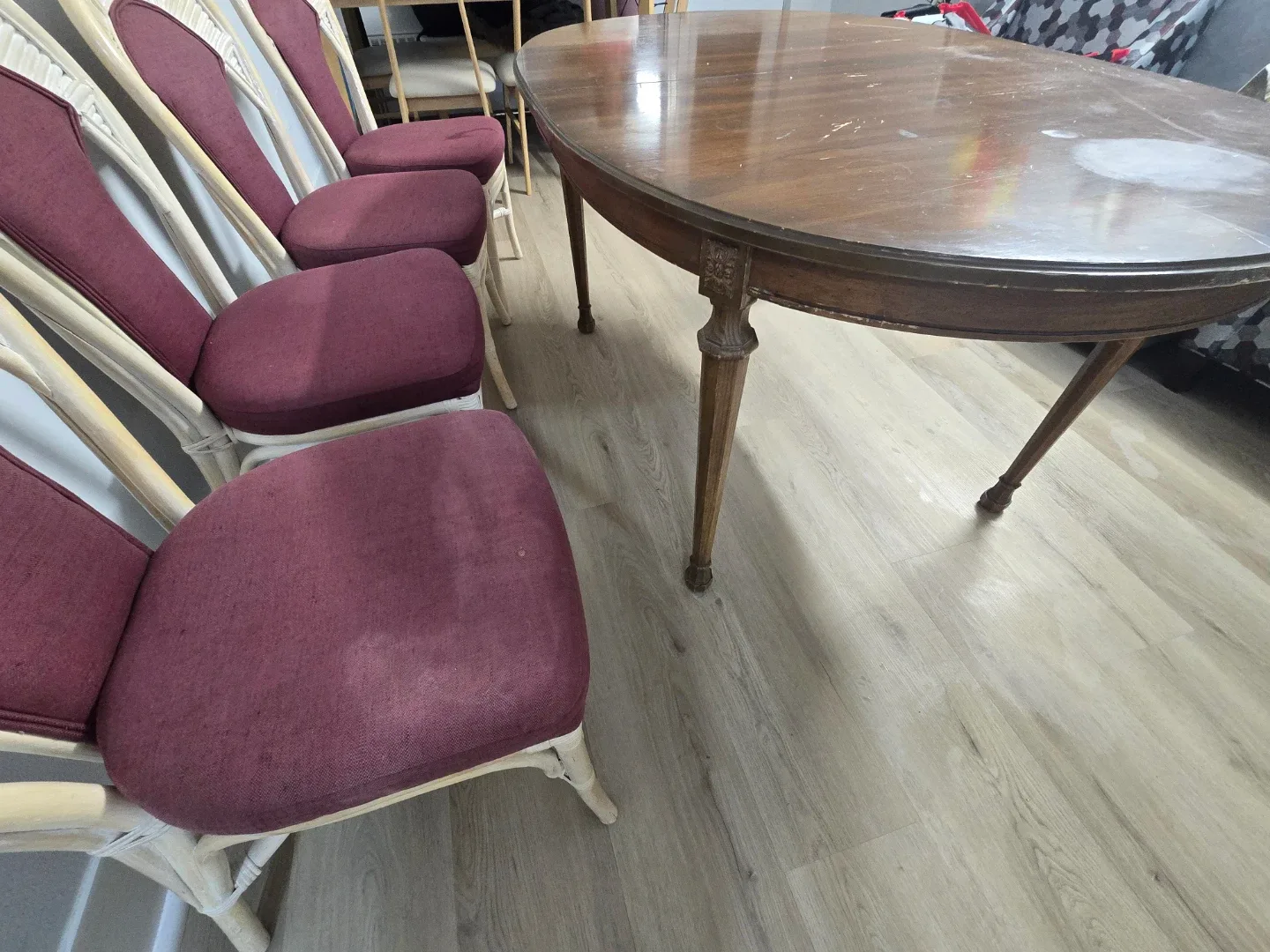 Oval Wooden Dining Table (59 x 41 inches)