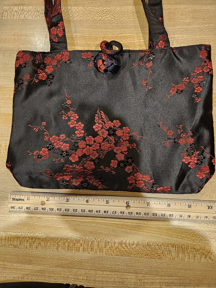 Floral Embroidered Black Purse - photo 5