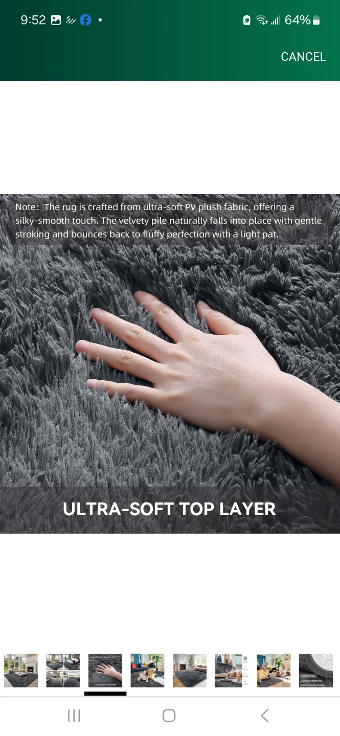 Grey Shaggy Area Rug - photo 3