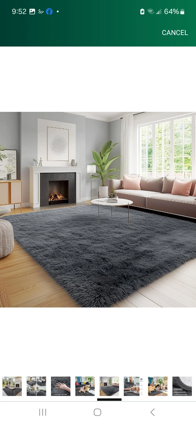 Grey Shaggy Area Rug - photo 5