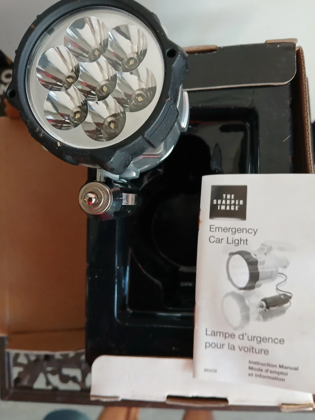 The Sharper Image Emergency Car Light. It's available.