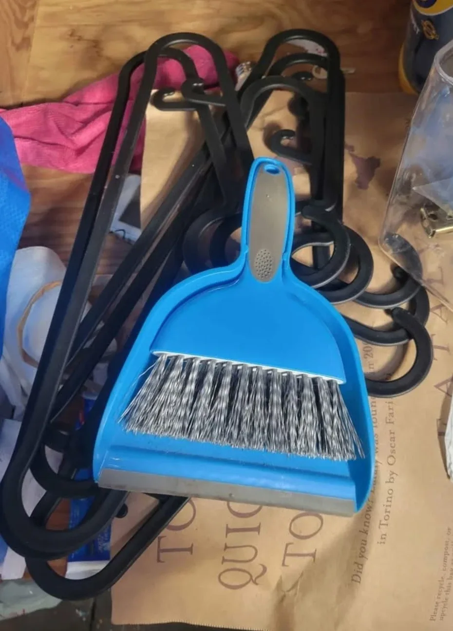 Blue Dustpan and Brush Set
