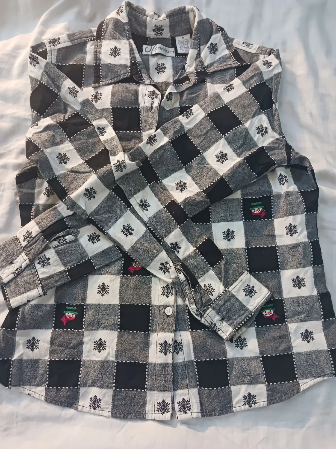 Dress Barn Plaid Button-Up Shirt