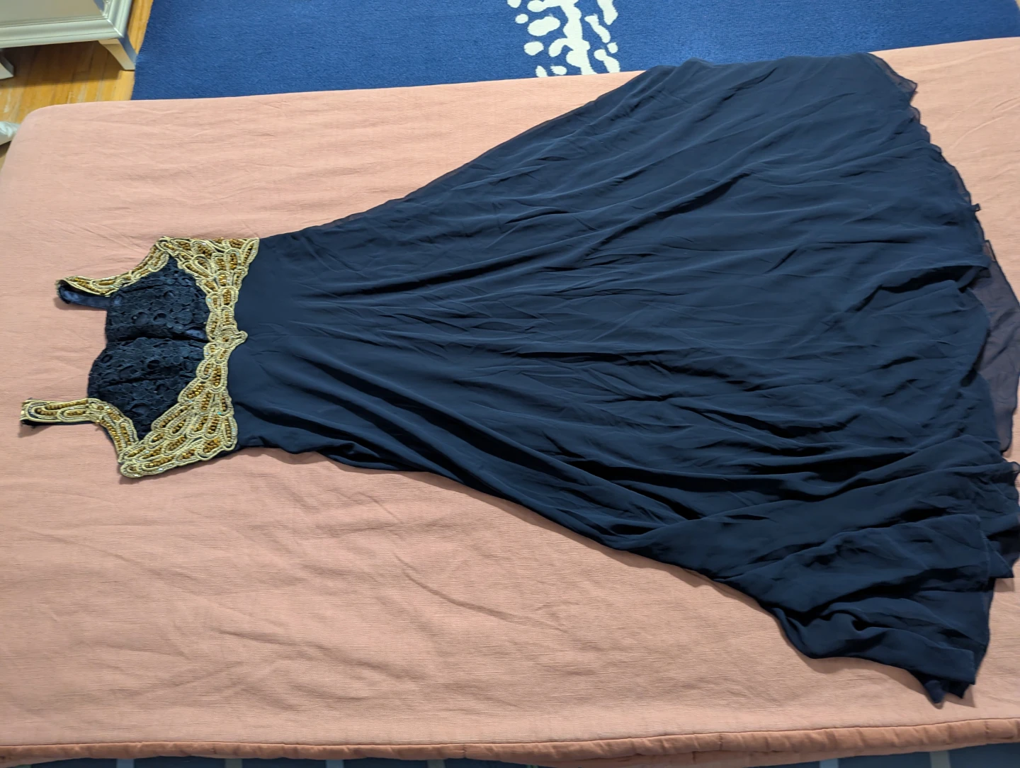Navy Blue Embellished Formal Dress - photo 3