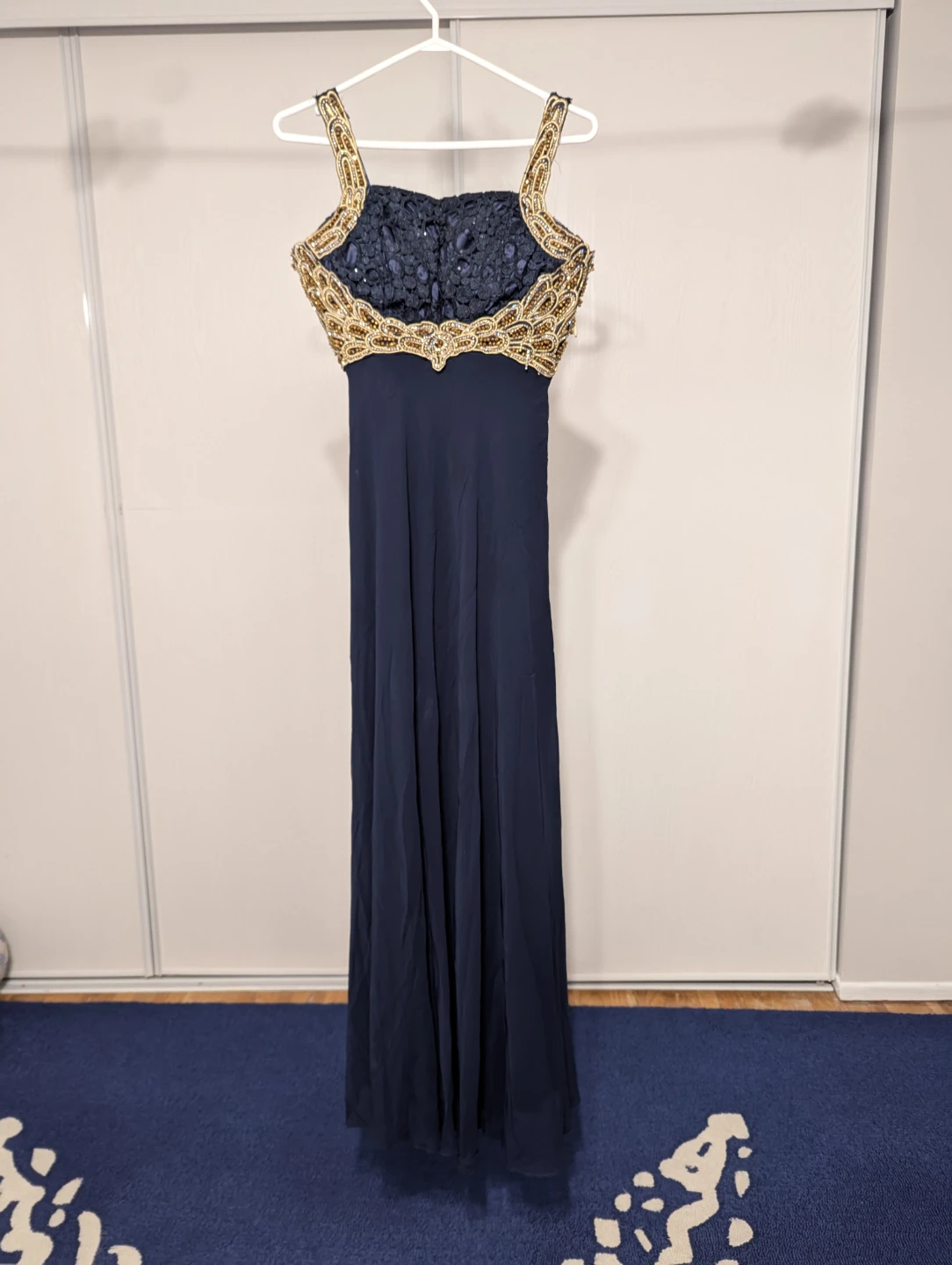 Navy Blue Embellished Formal Dress - photo 4