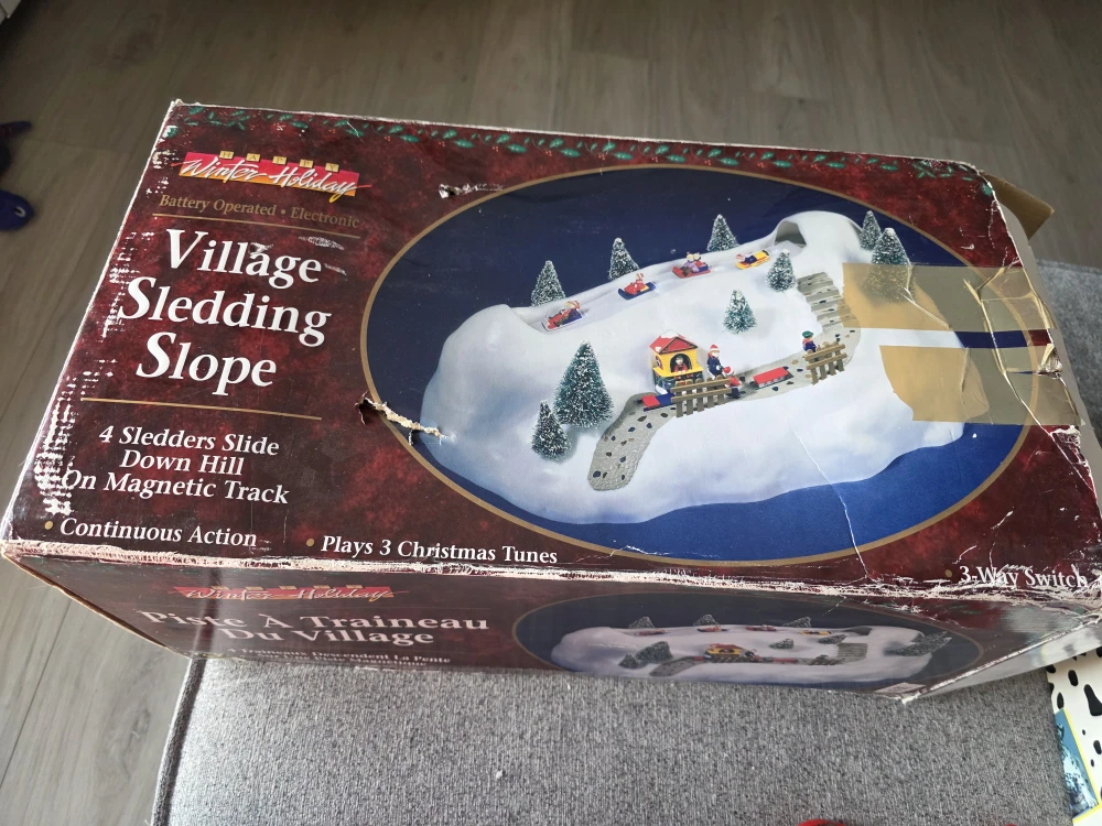 Winter Holiday Village Sledding Slope