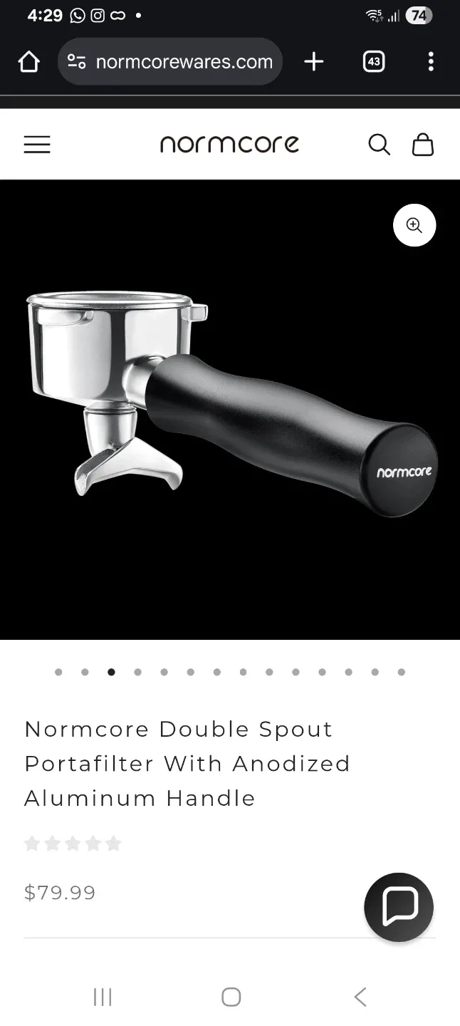 Normcore Double Spout Portafilter