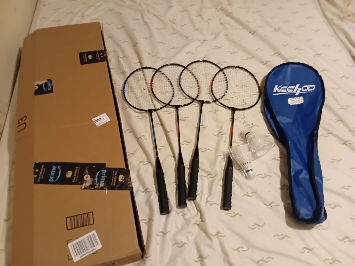 Keeloo Badminton Set - 4 Rackets + Shuttlecocks