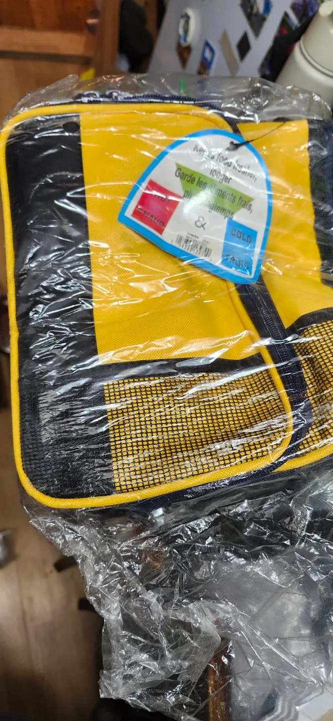 Yellow & Black Insulated Lunch Bag - New!