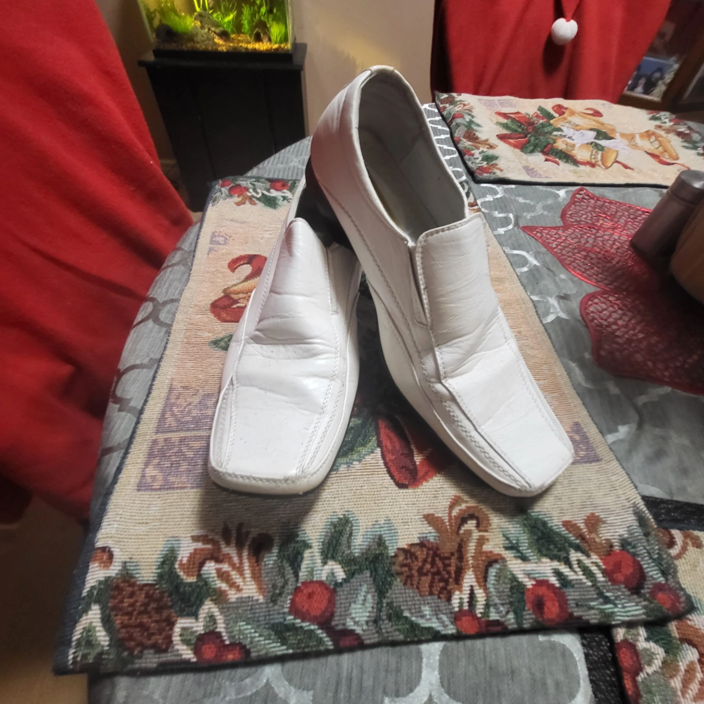 Vntg Delli Aldo Men's White Leather Dress Shoes Sz 9
