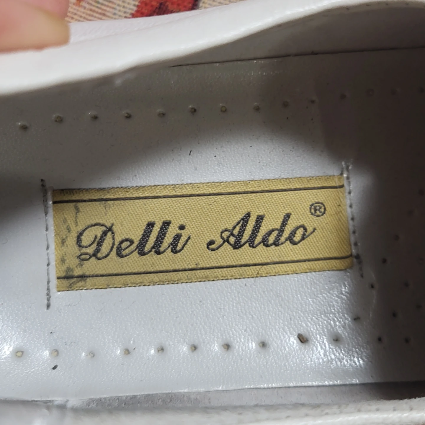 Vntg Delli Aldo Men's White Leather Dress Shoes Sz 9 - photo 4