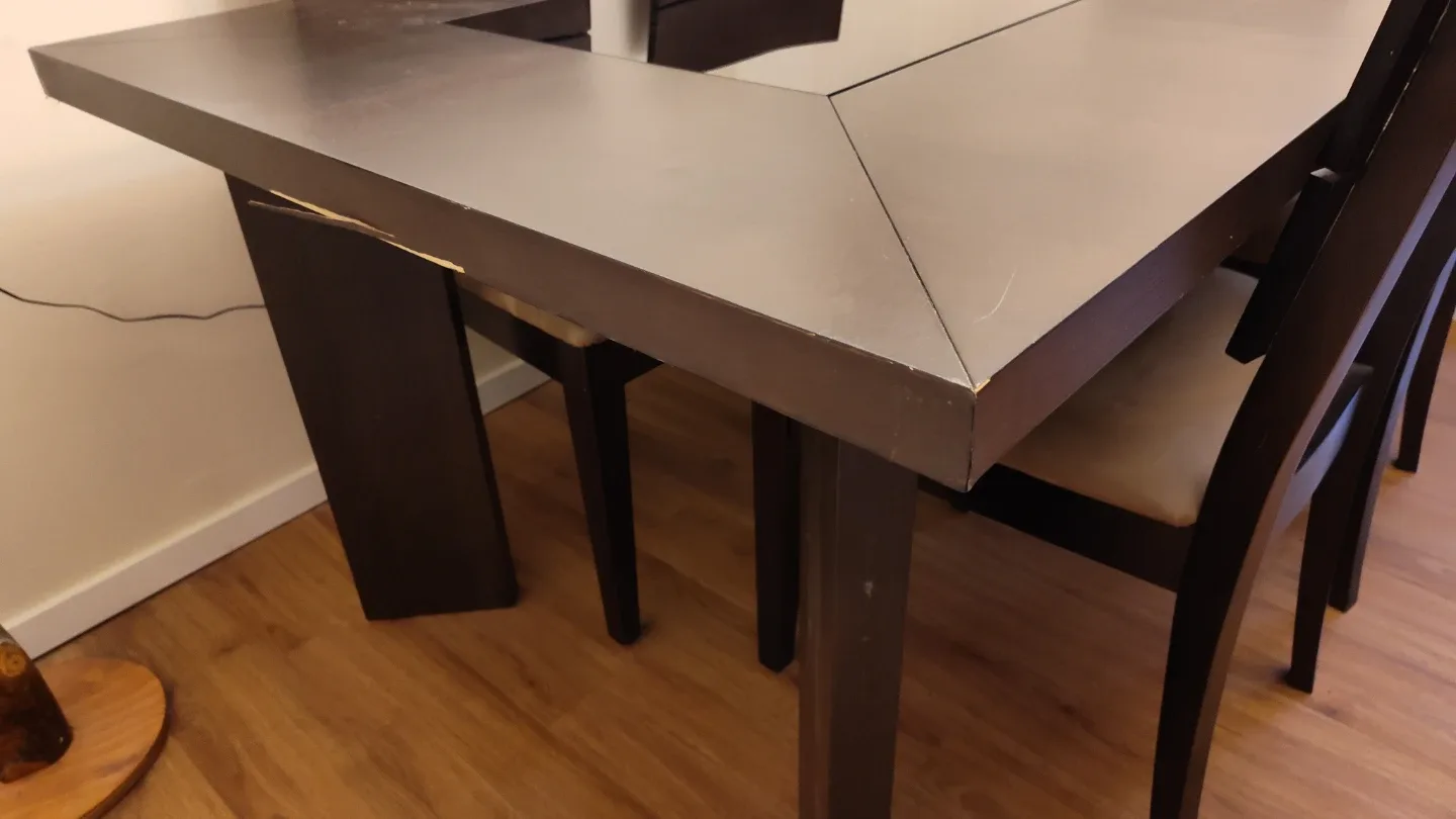 Dining Table with 5 Chairs - Dark Brown image indicator(2)