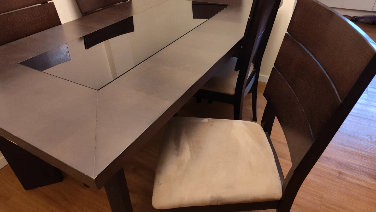 Dining Table with 5 Chairs - Dark Brown - photo 3