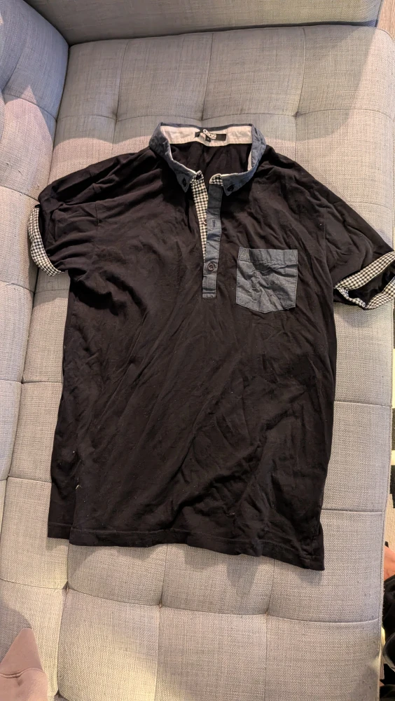 ASOS Black Short Sleeve Polo Shirt Small #Cleanout - photo 2