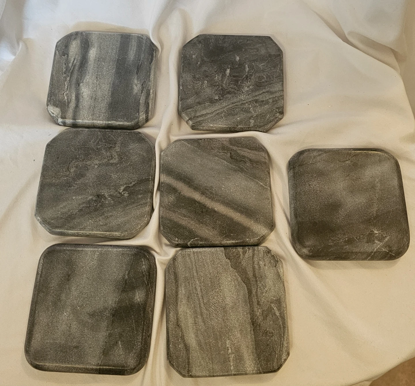 7 Grey Stone Drink Coasters - photo 4